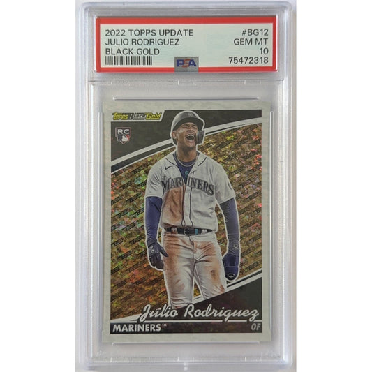 2022 Topps Update Julio Rodriguez Black Gold RC PSA GEM MINT 10