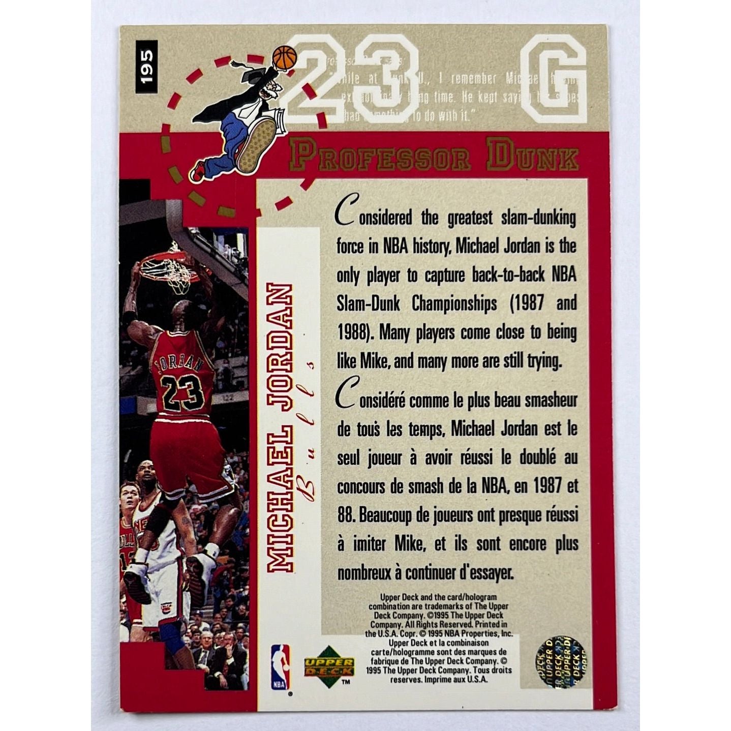1995-96 Upper Deck Michael Jordan Professor Dunk
