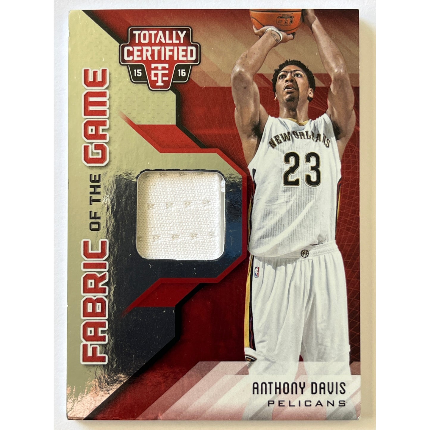 2015-16 Totally Certified Anthony Davis Fabric of the Game /199
