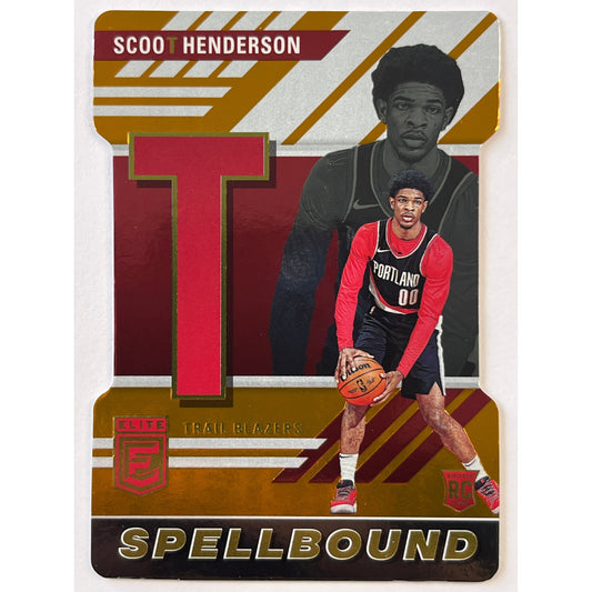 2023-24 Donruss Elite Scoot Henderson Spellbound Orange Die Cut “T” RC | Local Legends Cards & Collectibles