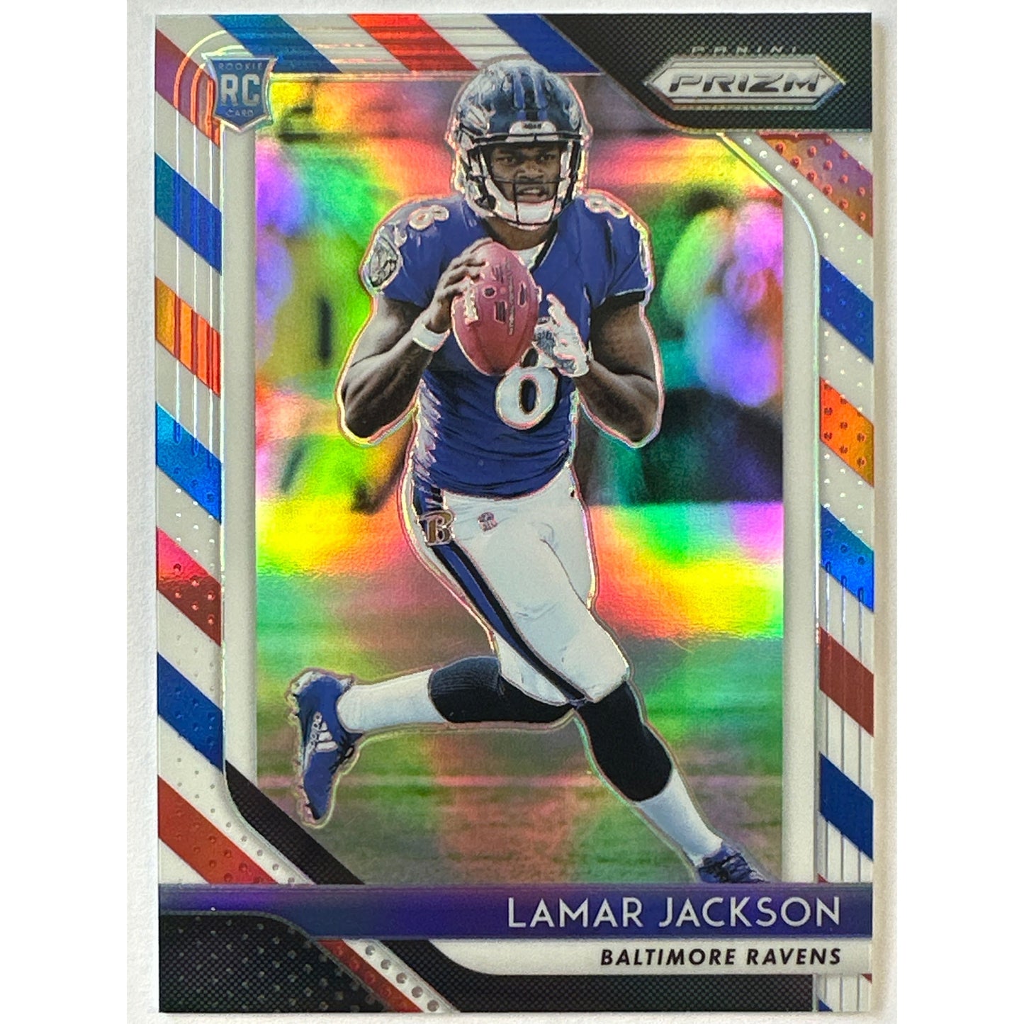 2018 Panini Prizm Lamar Jackson Barber Shop Holo Prizm RC