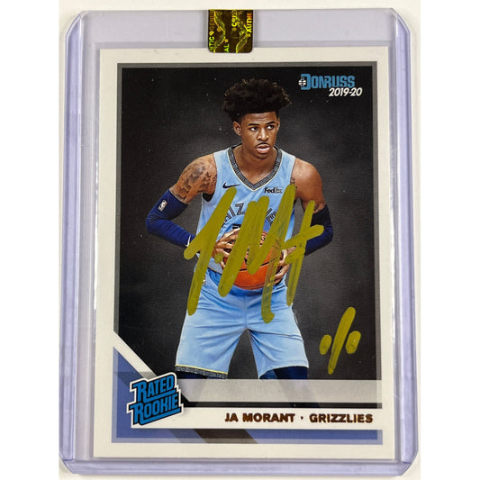 2019-20 Donruss Ja Morant Rated Rookie In Person Auto Inscribed 1/1 Certified Authentic | Local Legends Cards & Collectibles