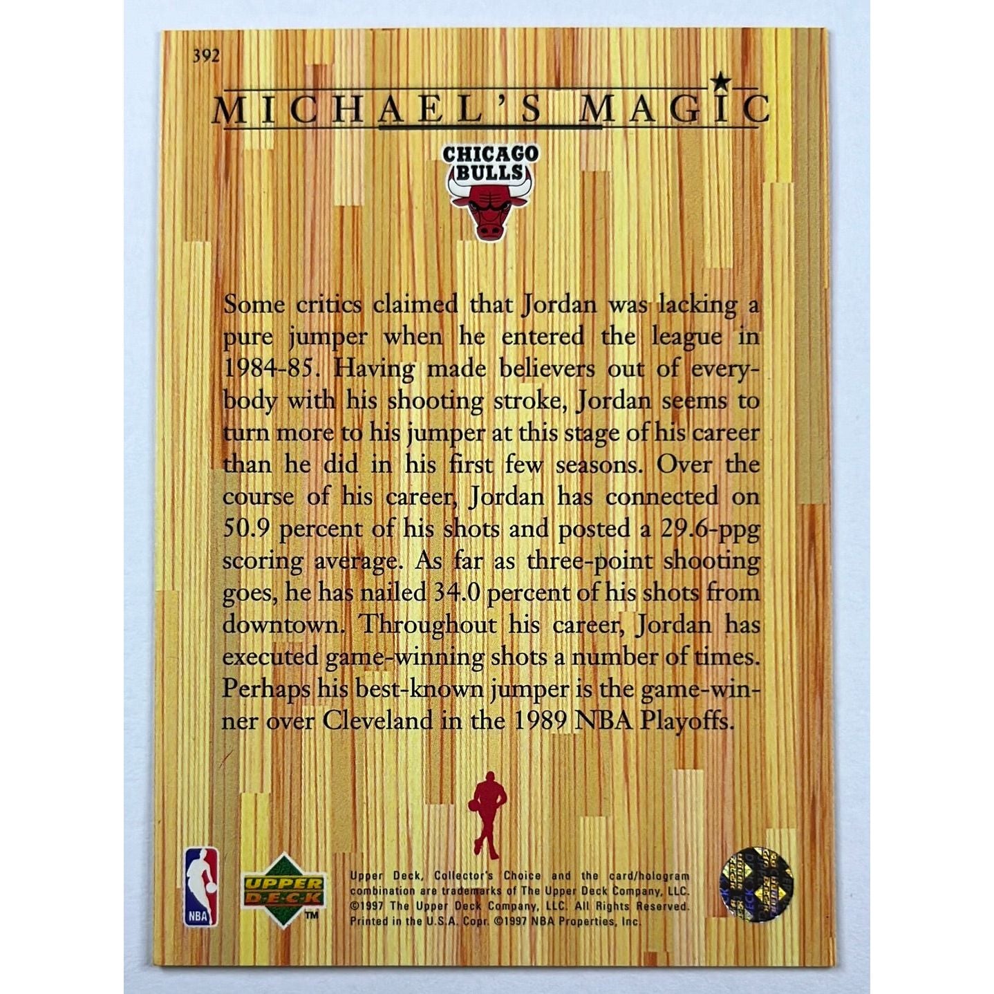 1997-98 Upper Deck Michael Jordan Michael’s Magic | Local Legends Cards & Collectibles