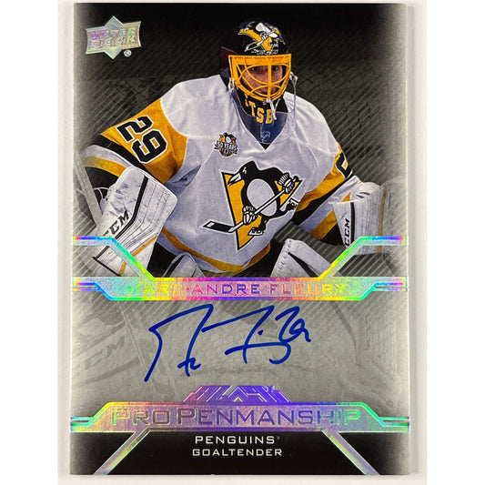 2016-17 UD Black Marc-Andre Fleury Pro Penmanship | Local Legends Cards & Collectibles