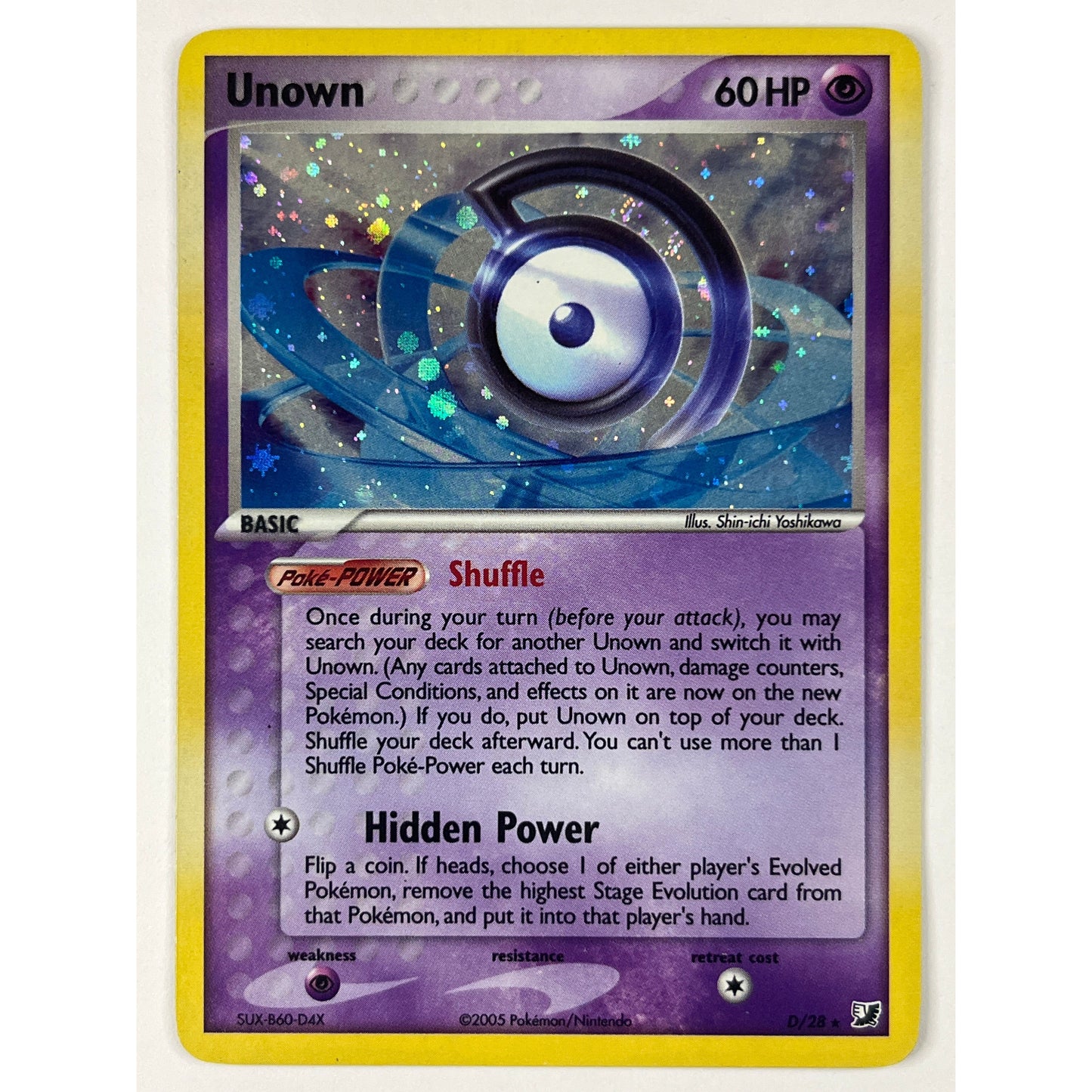 Unown Holo Rare D/28