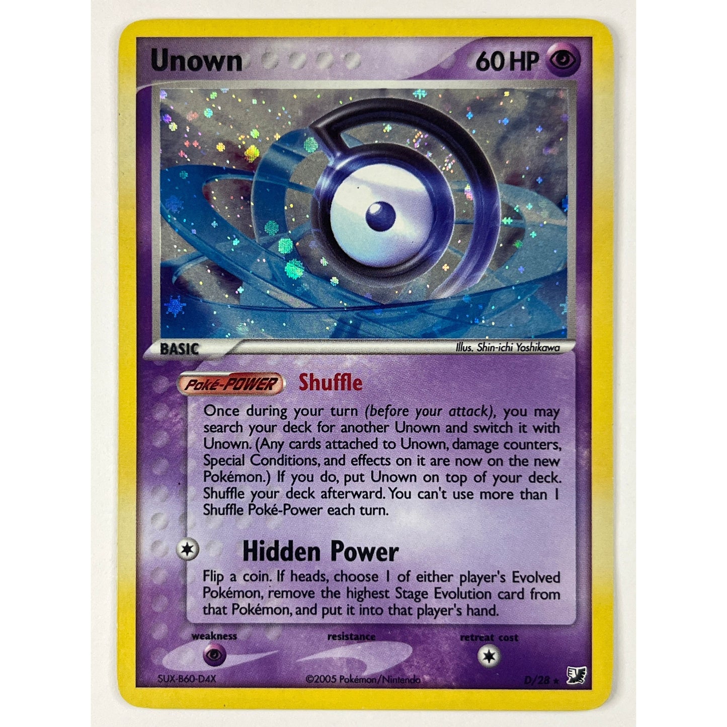 Unown Holo Rare D/28