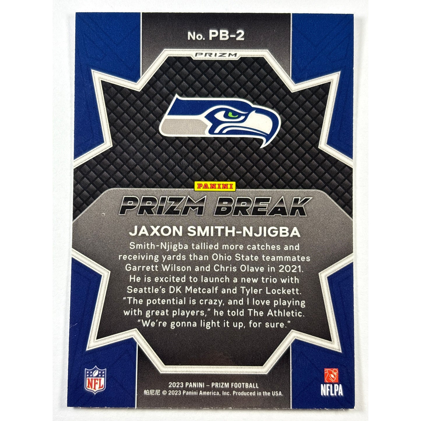 2023 Prizm Jaxon Smith-Njigba Prizm Break Green Holo Prizm RC