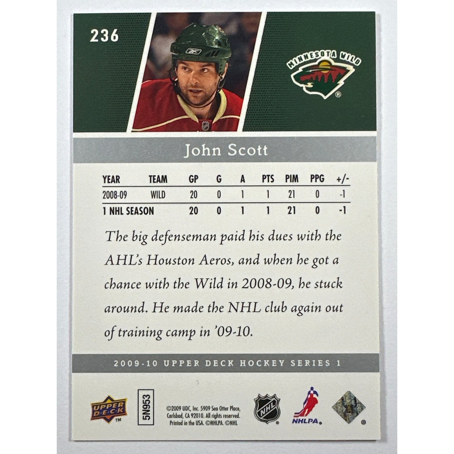 2009-10 Series 1 John Scott Young Guns