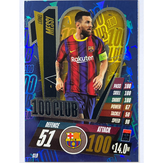 2020-21 Match Attax Lionel Messi 100 Club | Local Legends Cards & Collectibles