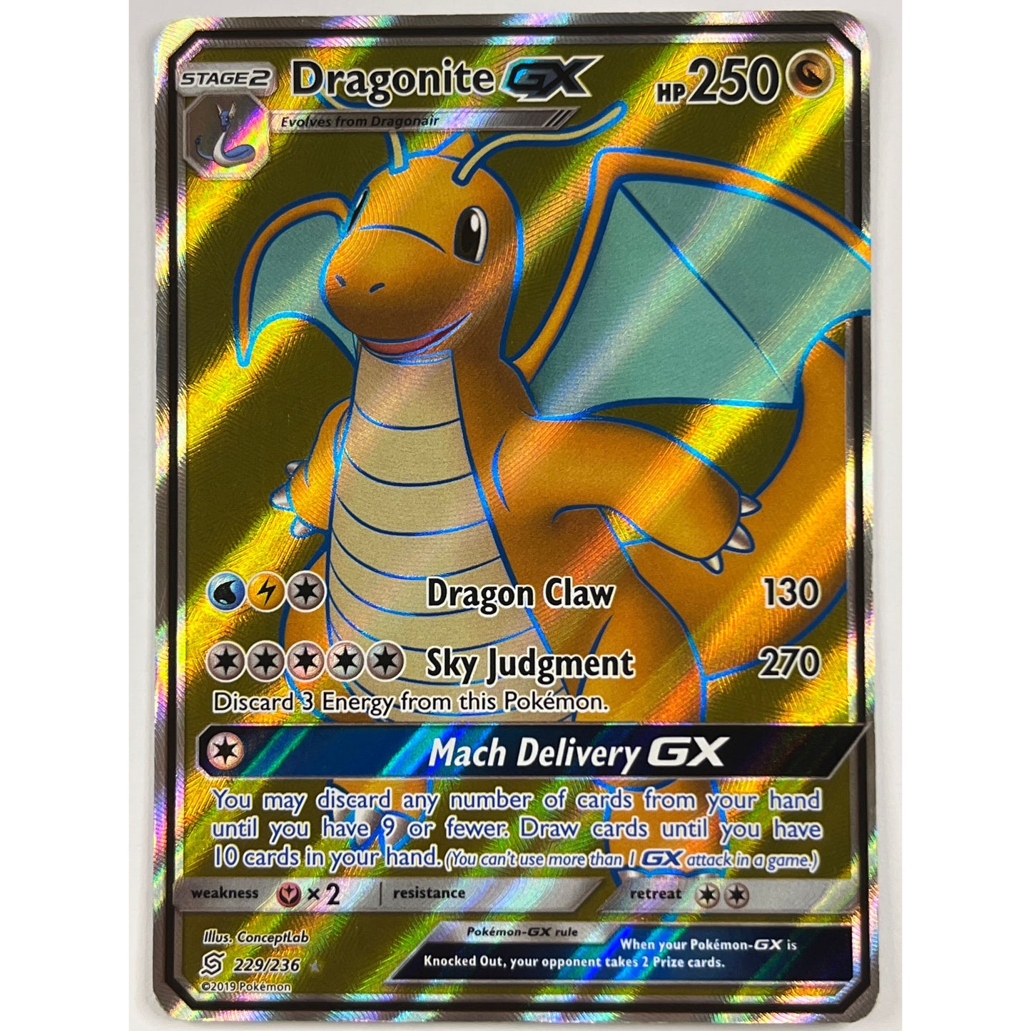Dragonite GX Holo Ultra Rare 229/236