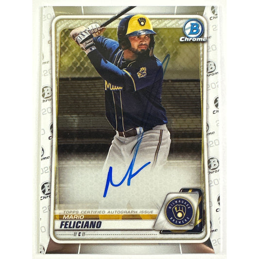 2020 Bowman Chrome Mario Feliciano Certified Autograph | Local Legends Cards & Collectibles