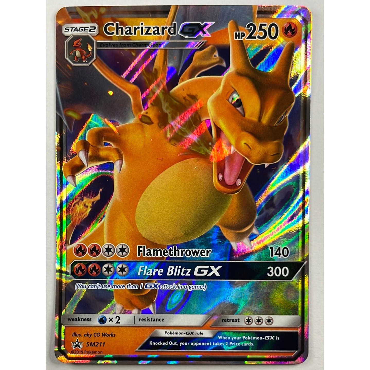 Charizard GX Holo Black Star Promo SM211