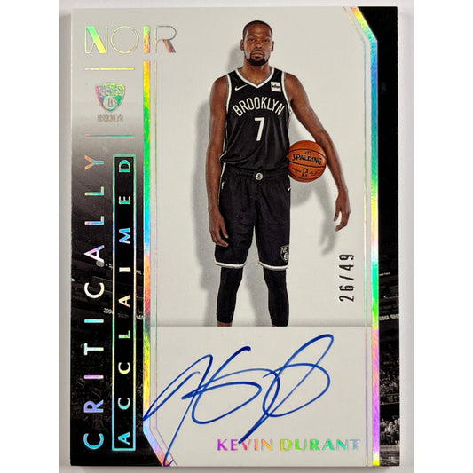 2019-20 Noir Kevin Durant Critically Acclaimed Autograph /49 | Local Legends Cards & Collectibles