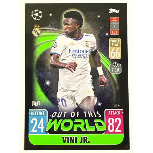 2021-22 Topps Match Attax Vini Jr. Out of This World Foil Parallel