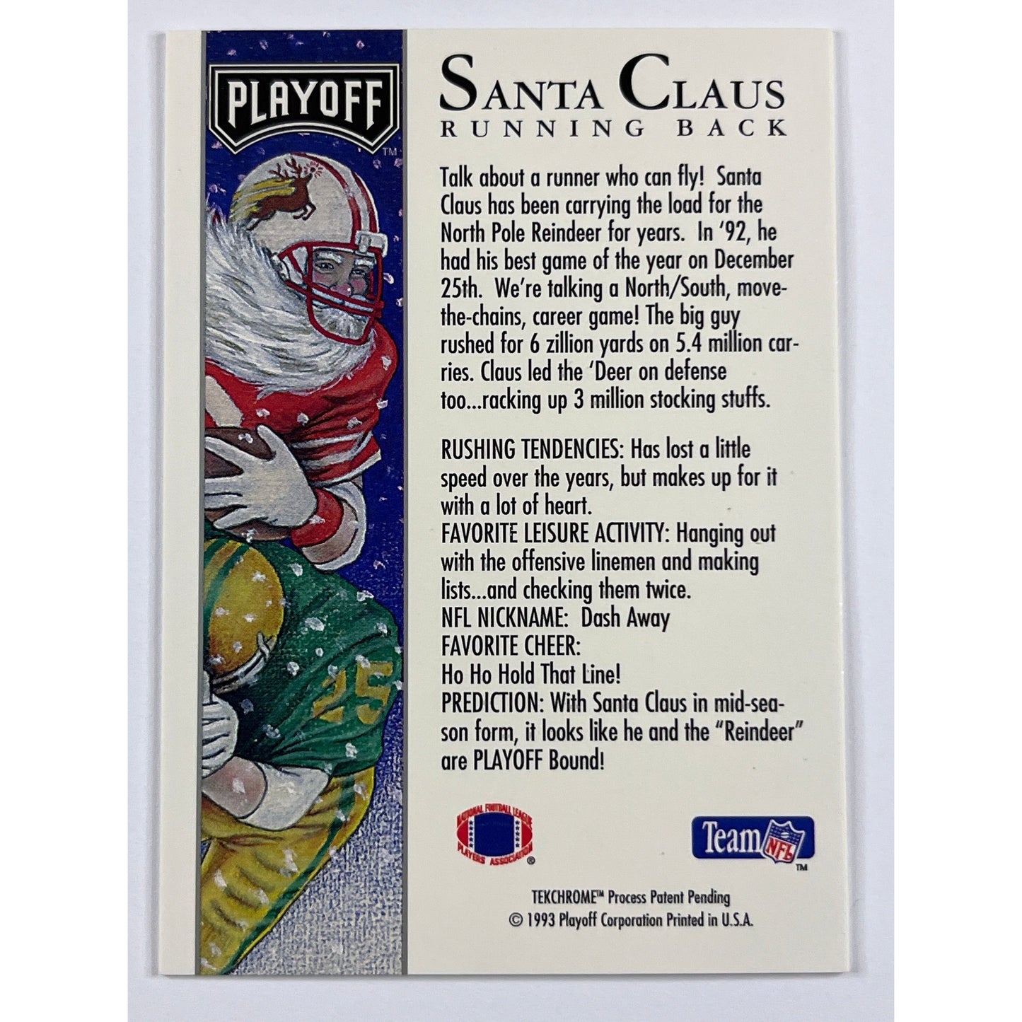 1993 Playoff Santa Claus Techrome | Local Legends Cards & Collectibles