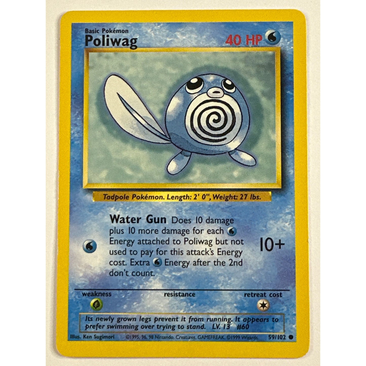 Base Set Poliwag Non Holo Common 59/102