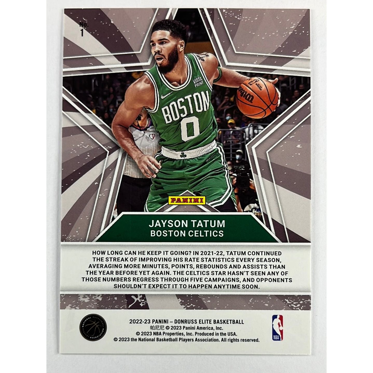 2022-23 Donruss Elite Jayson Tatum Star Status | Local Legends Cards & Collectibles