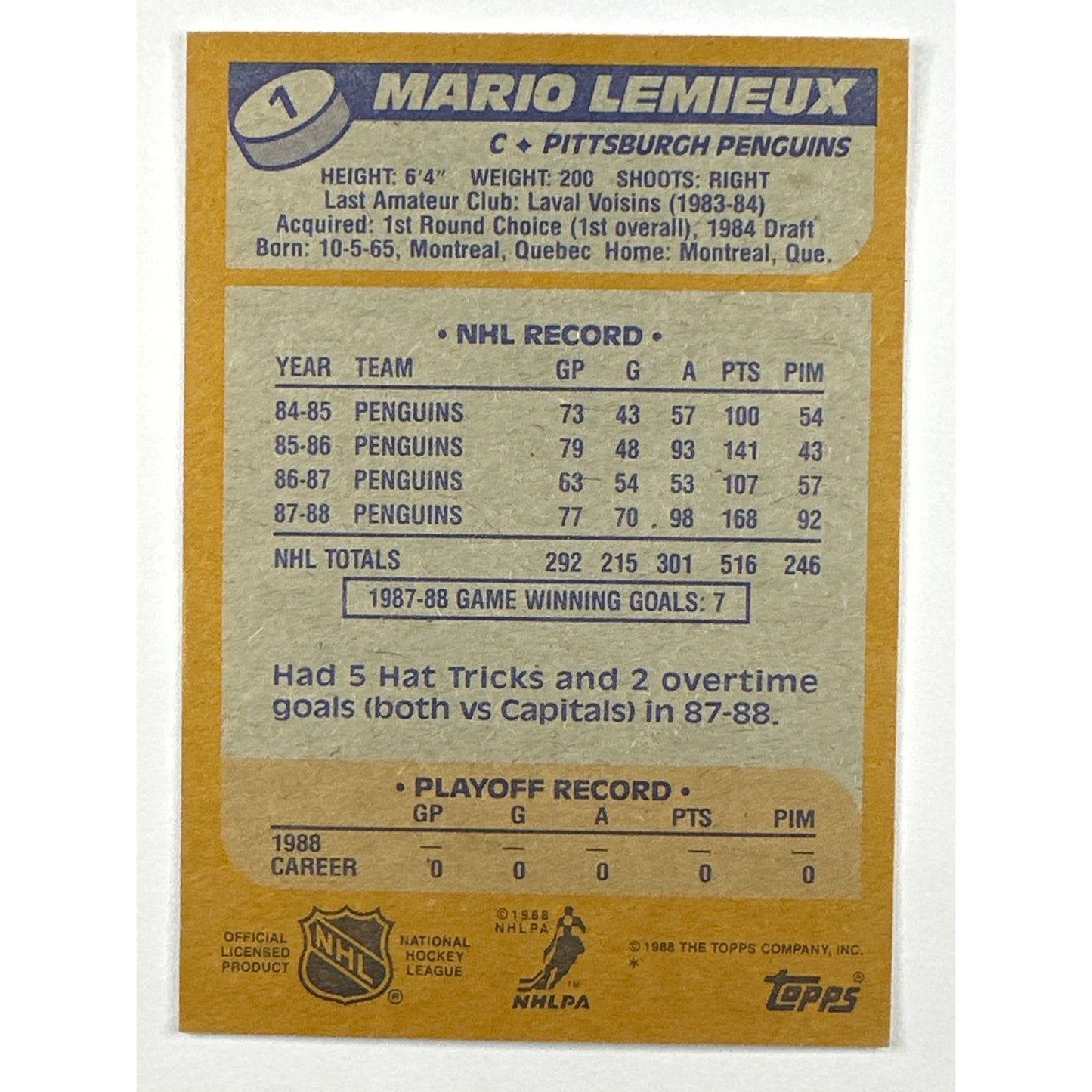 1988-89 Topps Mario Lem
