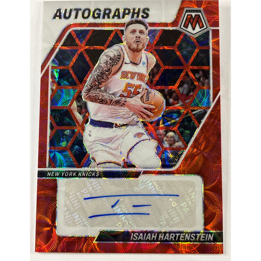 2023-24 Mosaic Isaiah Hartenstein Red Scope Prizm Auto | Local Legends Cards & Collectibles