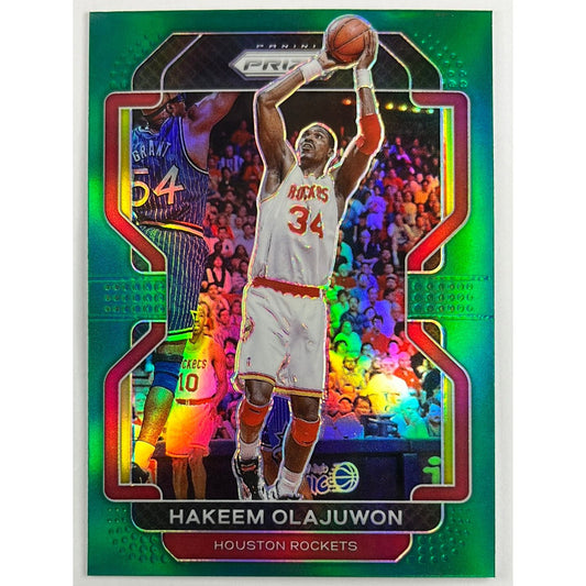 2021-22 Prizm Hakeem Olajuwon Green Holo Prizm | Local Legends Cards & Collectibles