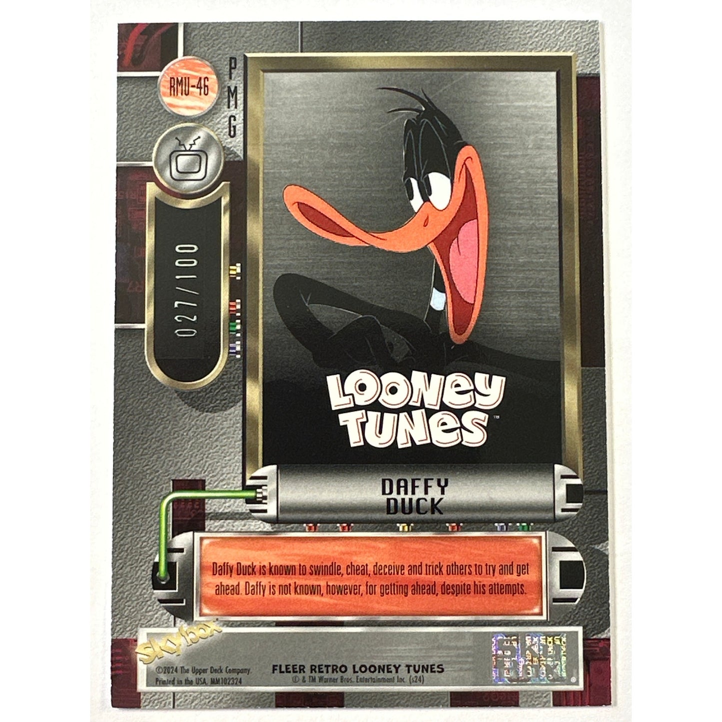 2024 Fleer Metal Universe Daffy Duck Red Precious Metal Gems /100