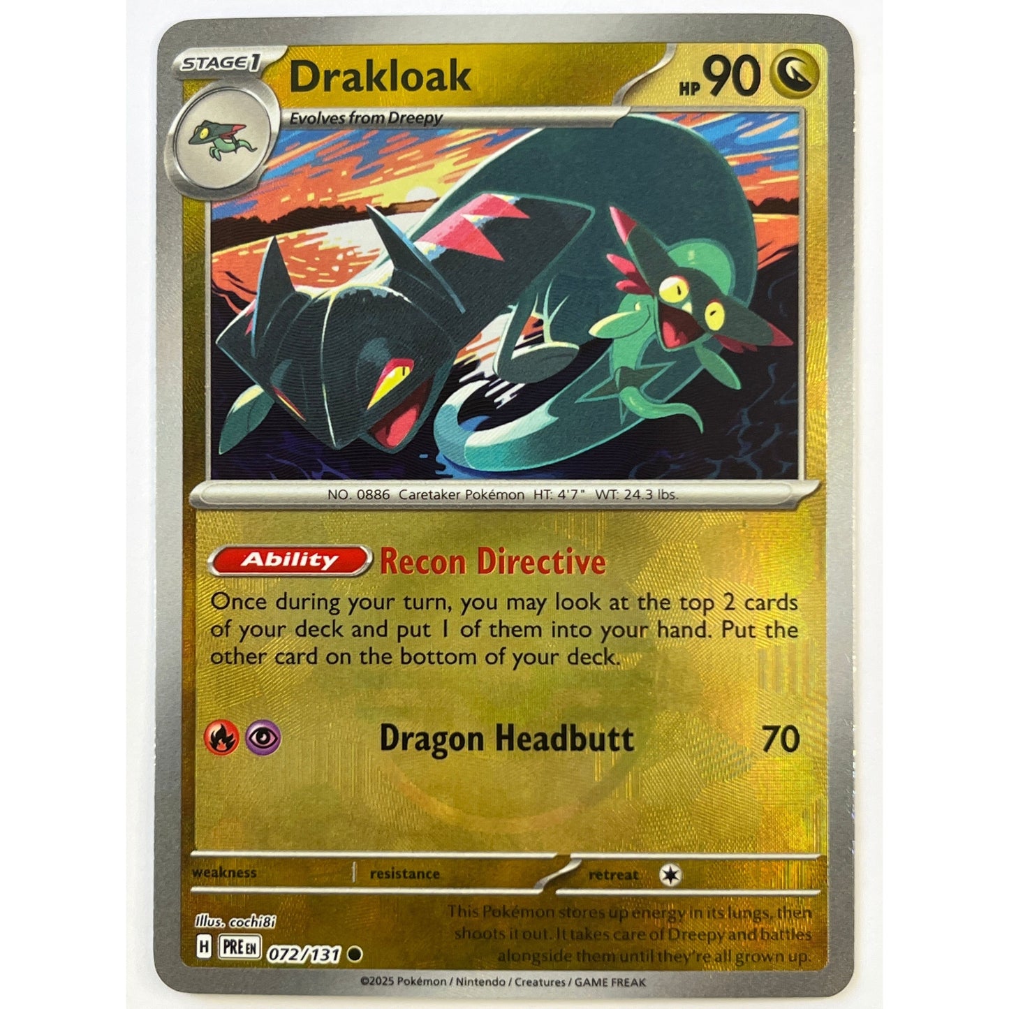 Drakloak Pokéball Holo Common 072/131