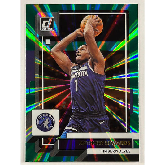 2022-23 Donruss Anthony Edwards Green Holo Laser | Local Legends Cards & Collectibles