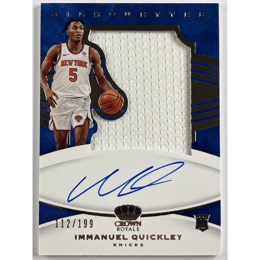 2020-21 Crown Royale Immanuel Quickley Silhouettes Rookie Patch Auto /199 | Local Legends Cards & Collectibles