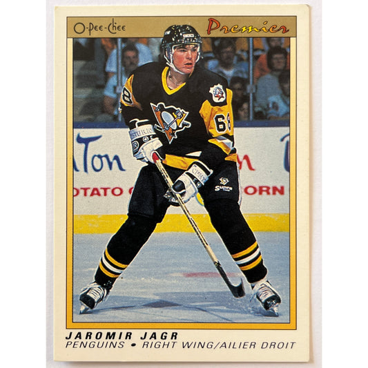 1990-91 O-Pee-Chee Premier Jaromir Jagr RC | Local Legends Cards & Collectibles