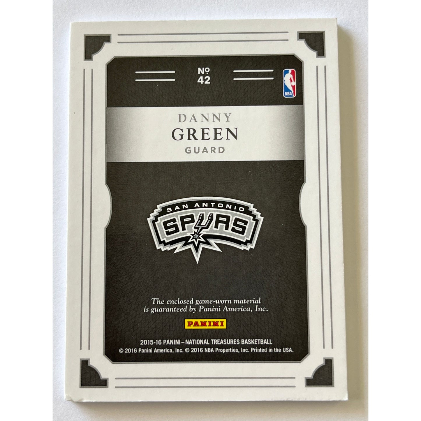 2015-15 National Treasures Danny Green NBA Material /99