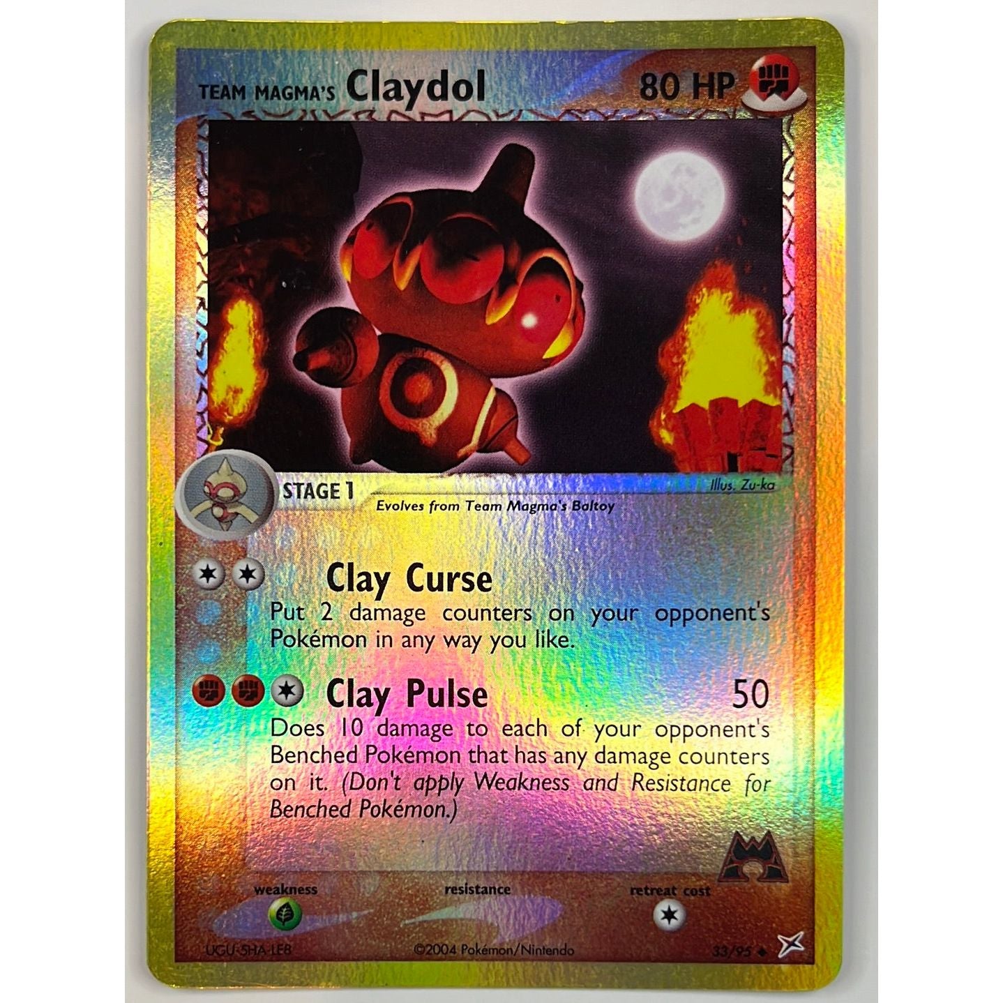 Team Magma’s Claydol Reverse Holo 33/95