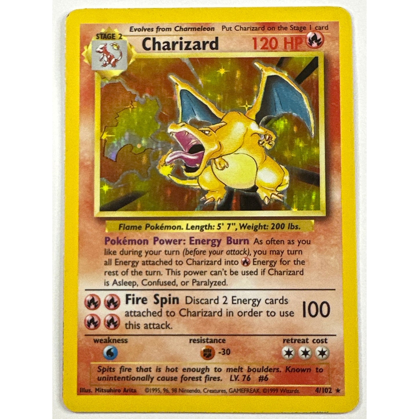 Base Set Charizard Holo Rare 4/102