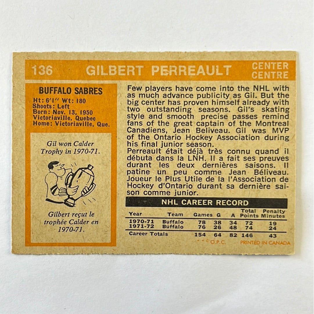 1972-73 O-Pee-Chee Gilbert Perreault #136 | Local Legends Cards & Collectibles
