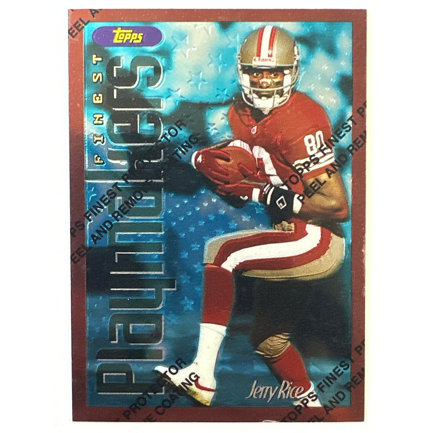 1996 Topps Finest Jerry Rice Finest Playmakers Unpeeled