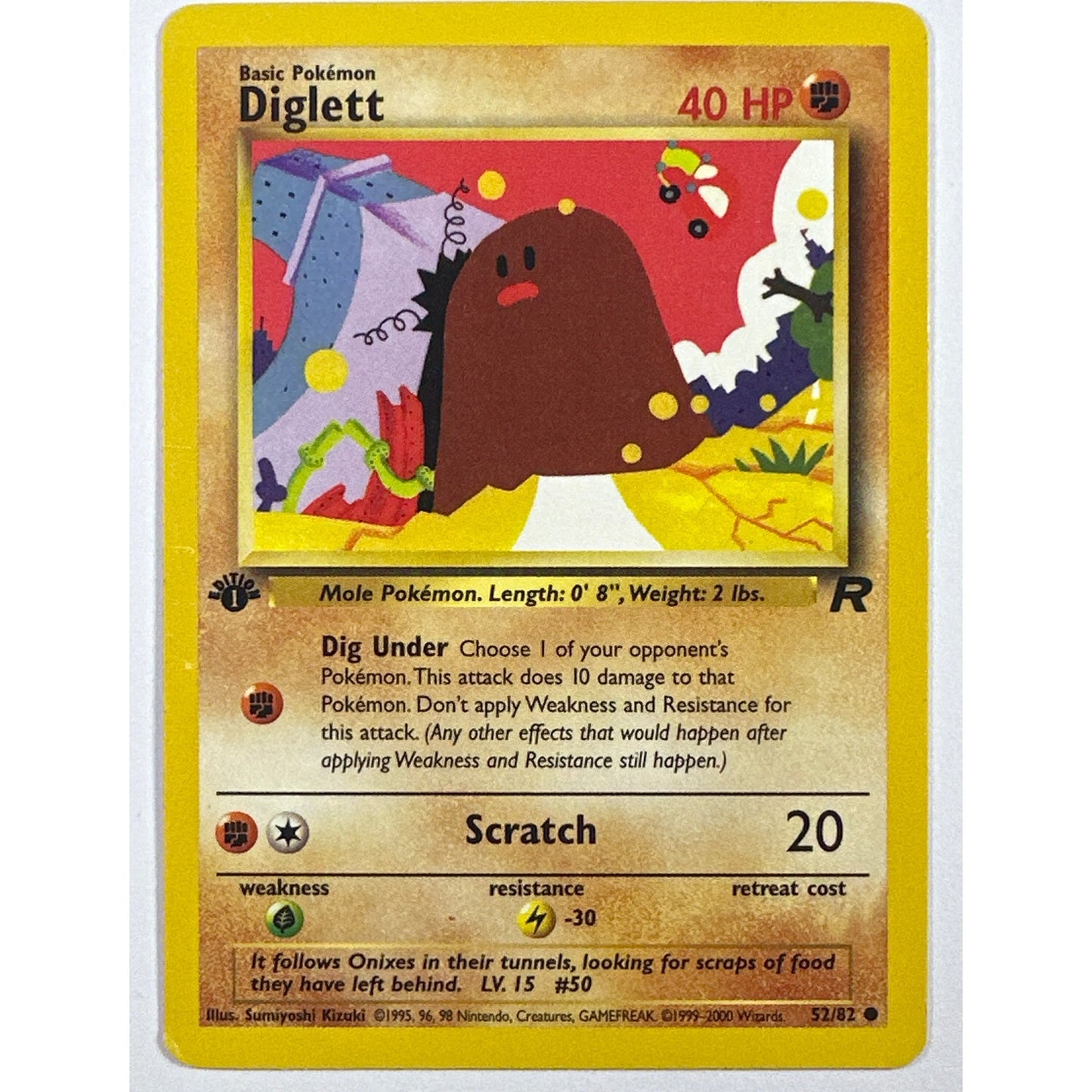 1st Edition Diglett Non Holo Common 52/82