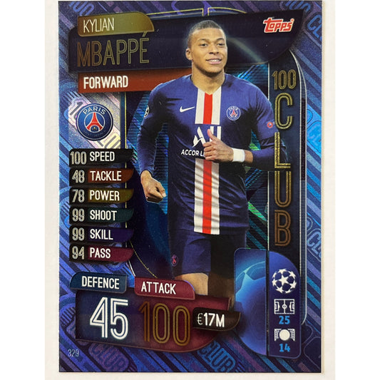 2019-20 Match Attax Kylian Mbappe 100 Club | Local Legends Cards & Collectibles