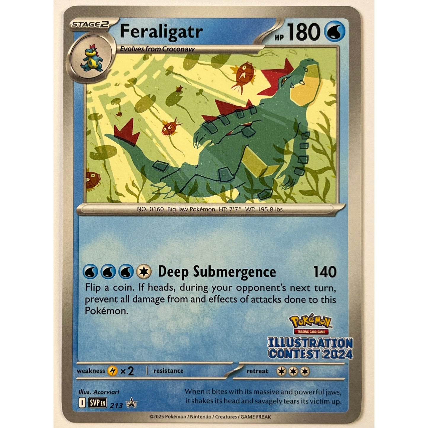 Feraligatr Non Holo Black Star Promo 213