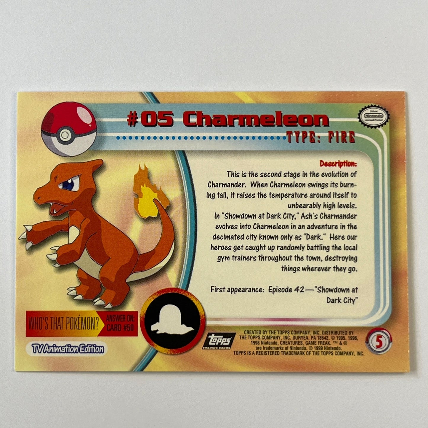 1999 Topps Charmeleon Textured Holo #5 | Local Legends Cards & Collectibles