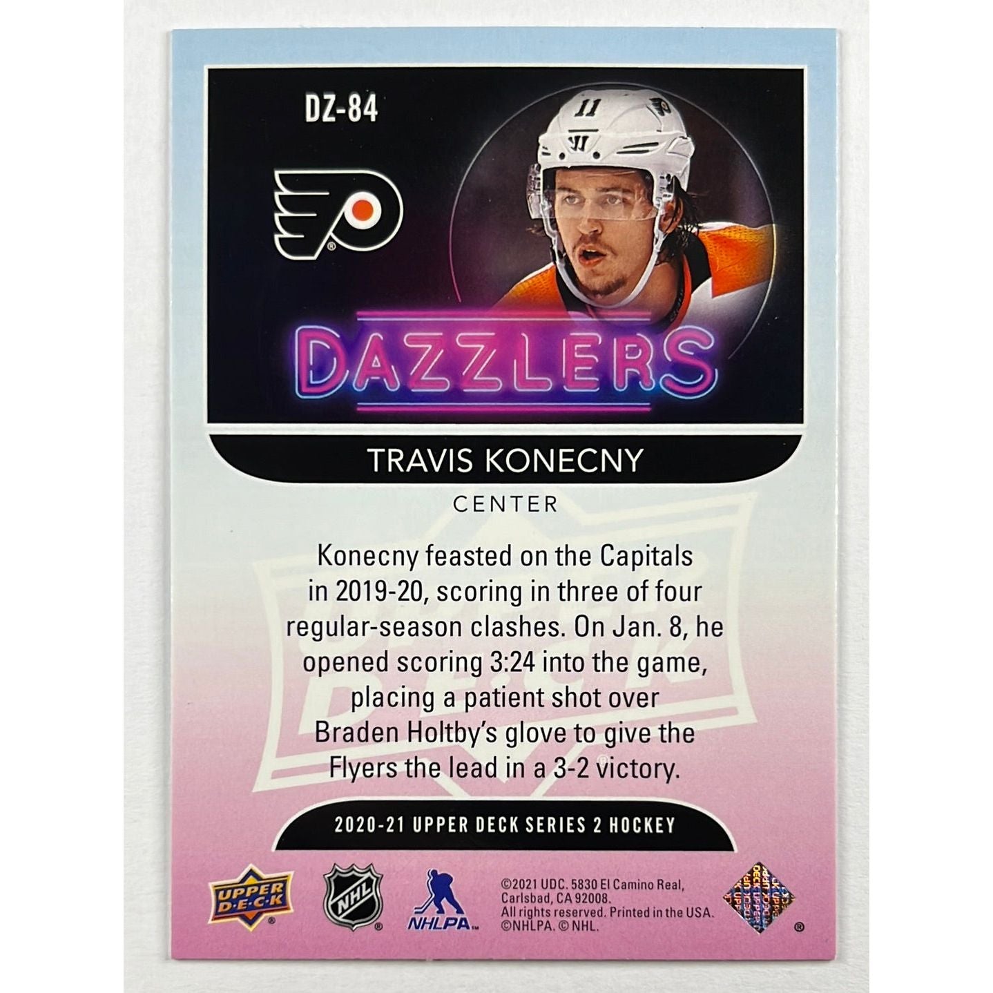 2020-21 Series 2 Travis Konecny Green Dazzlers | Local Legends Cards & Collectibles