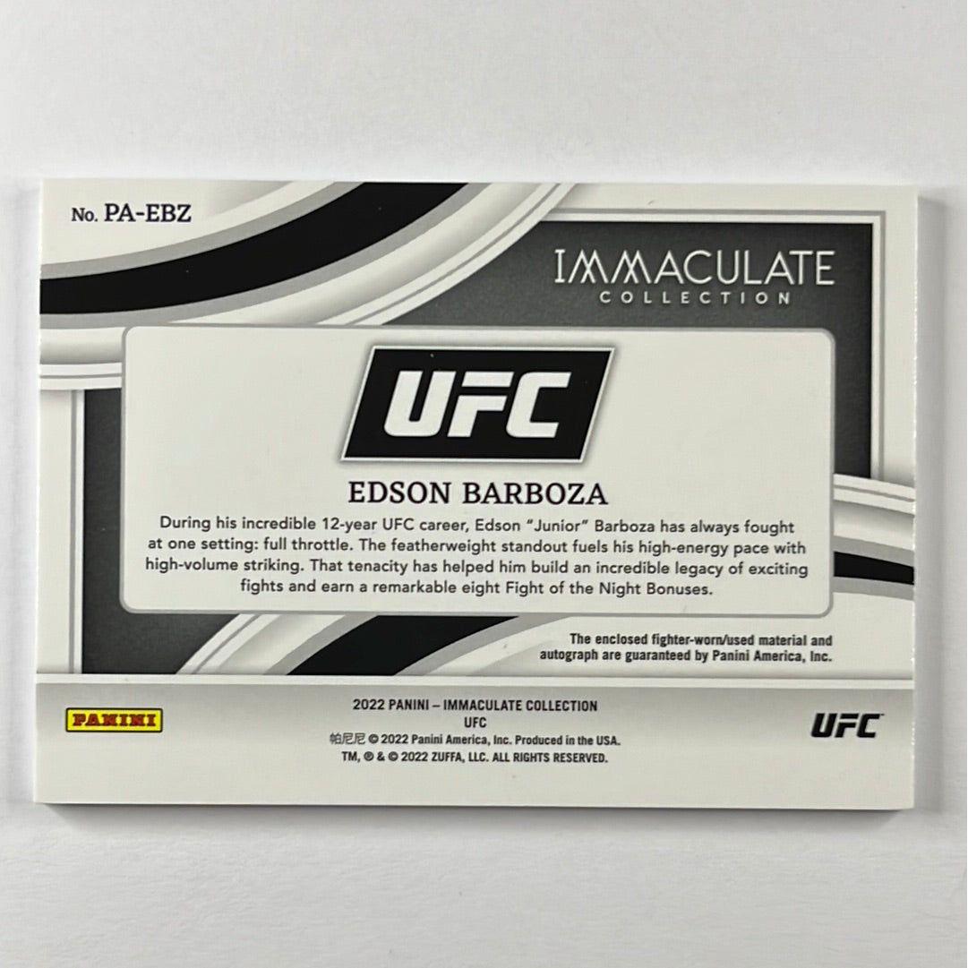 2022 Immaculate Collection Edson Barboza Fighter Used Patch Auto /99 | Local Legends Cards & Collectibles