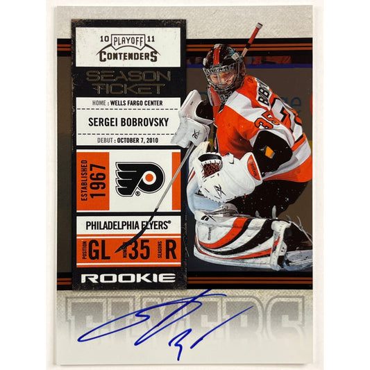 2010-11 Panini Contenders Sergei Bobrovski Season Ticket Rookie Auto | Local Legends Cards & Collectibles