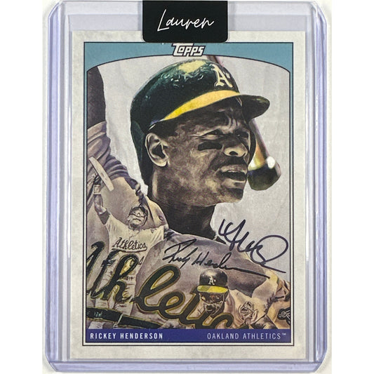 2022 Topps x Lauren Taylor  Rickey Henderson Black Autograph