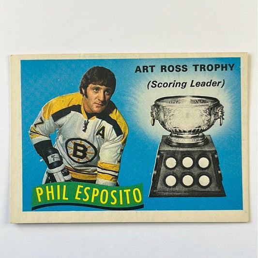 1971-72 O-Pee-Chee Phil Esposito Art Ross Trophy #247 | Local Legends Cards & Collectibles