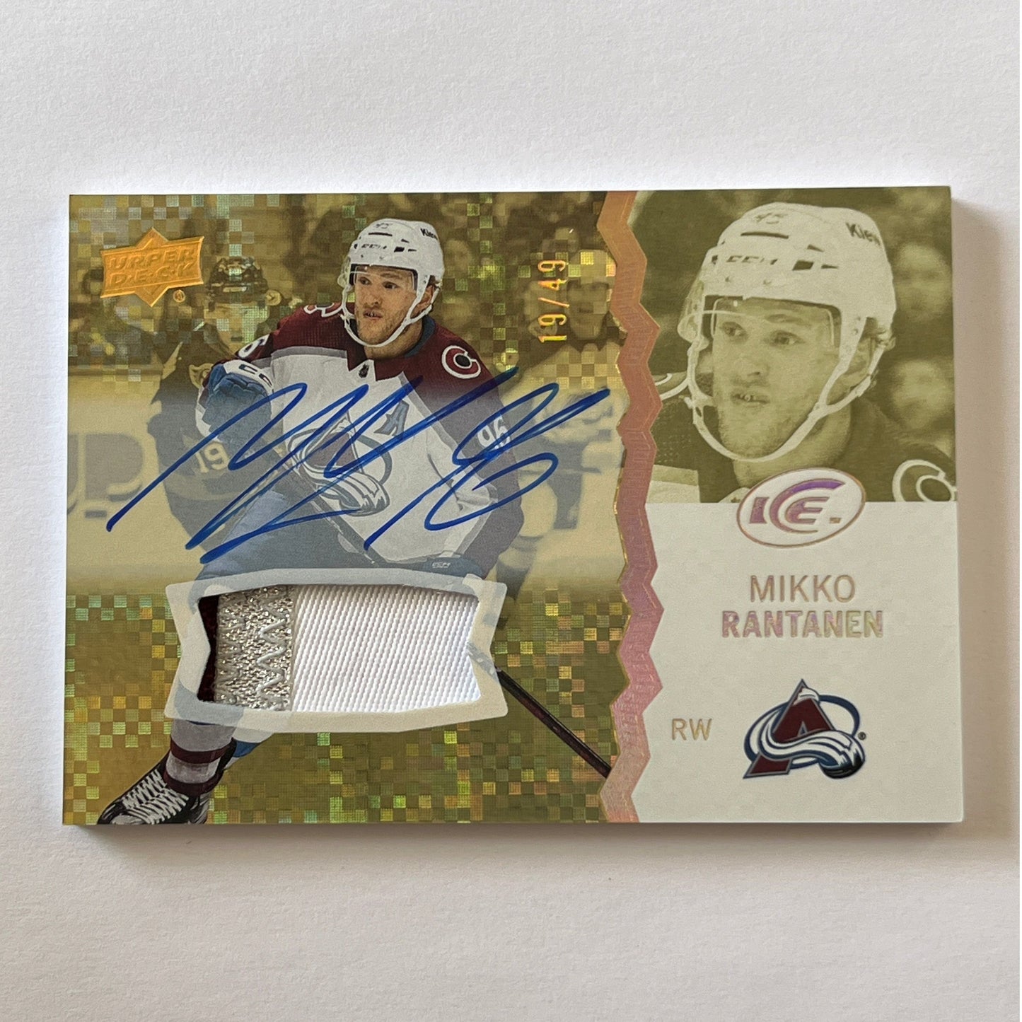 2023-24 ICE Mikko Rantanen Gold Auto Patch /49