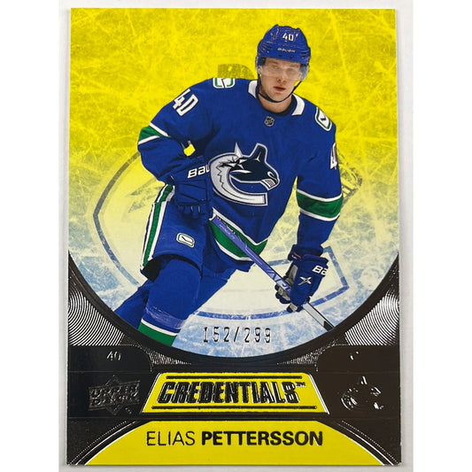2021-22 Credentials Elias Pettersson /299 | Local Legends Cards & Collectibles