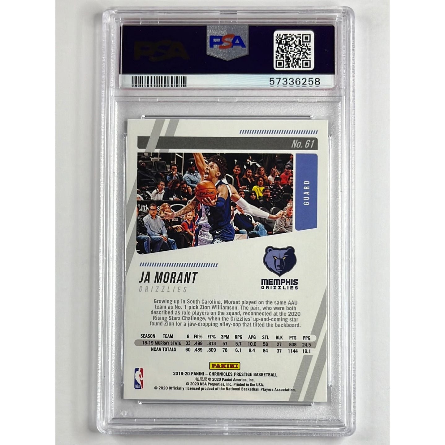 2019-20 Chronicles Ja Morant RC PSA 9 MINT | Local Legends Cards & Collectibles