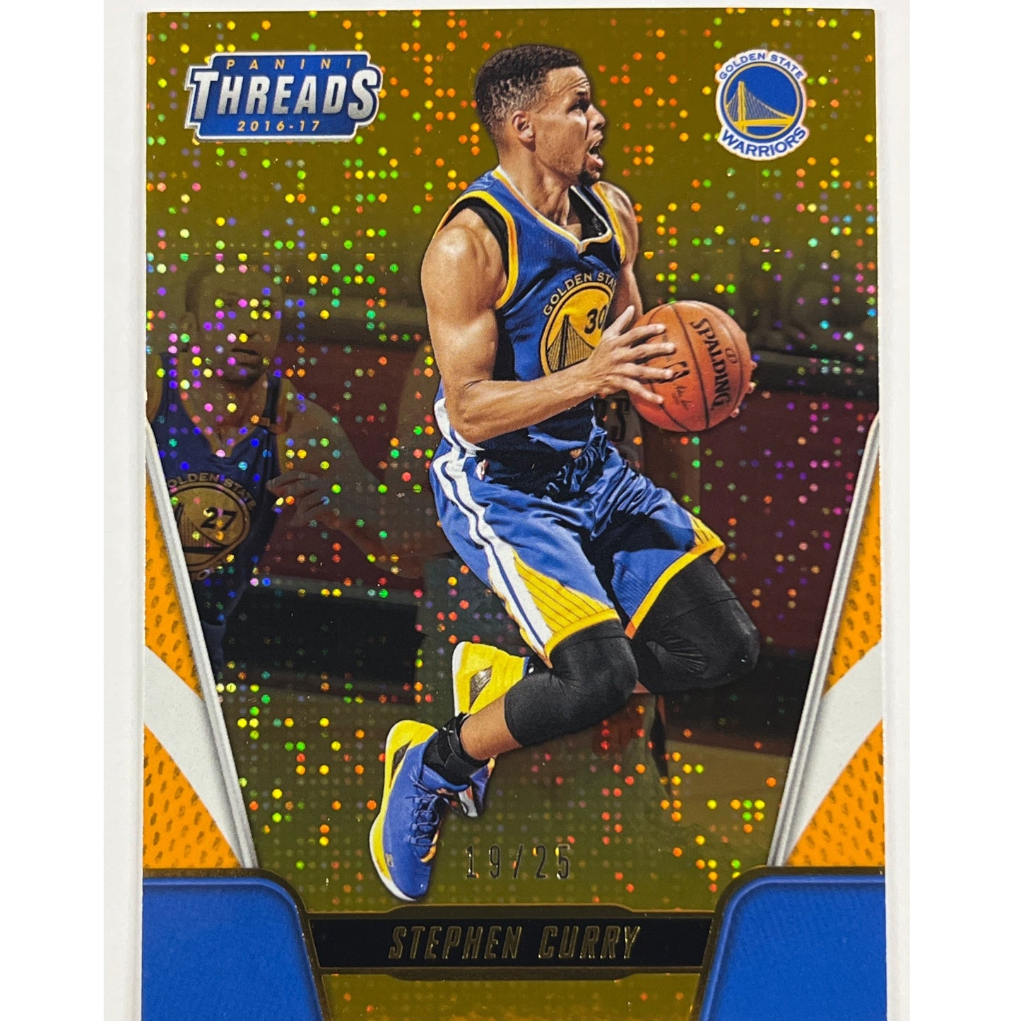 2016-17 Panini Threads Stephen Curry Gold Speckle /25