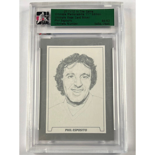 2011-12 In The Game Phil Esposito Ultimate Base Card Silver /63
