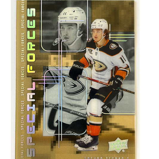 2023-24 Extended Series Trevor Zegras Special Forces Acetate | Local Legends Cards & Collectibles
