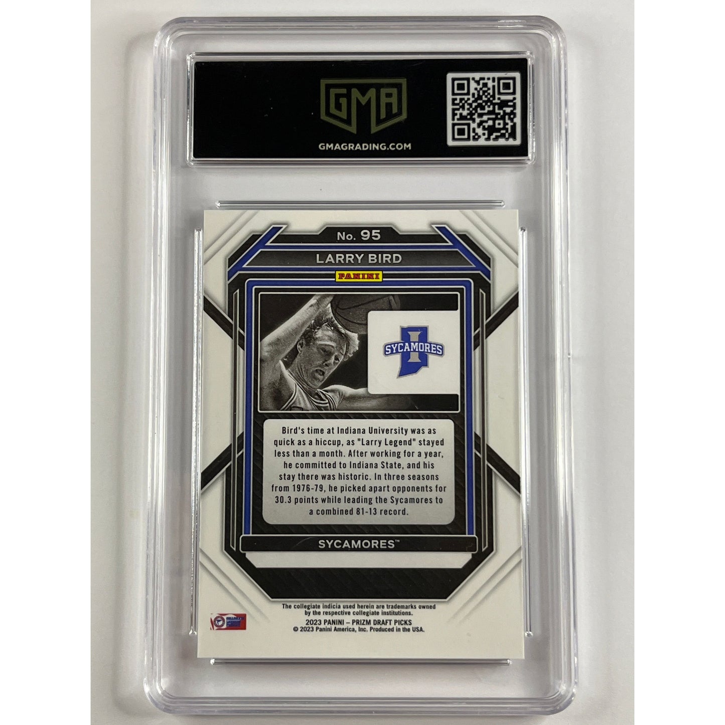 2023 Prizm Draft Picks Larry Bird GMA 10 GEM MINT | Local Legends Cards & Collectibles
